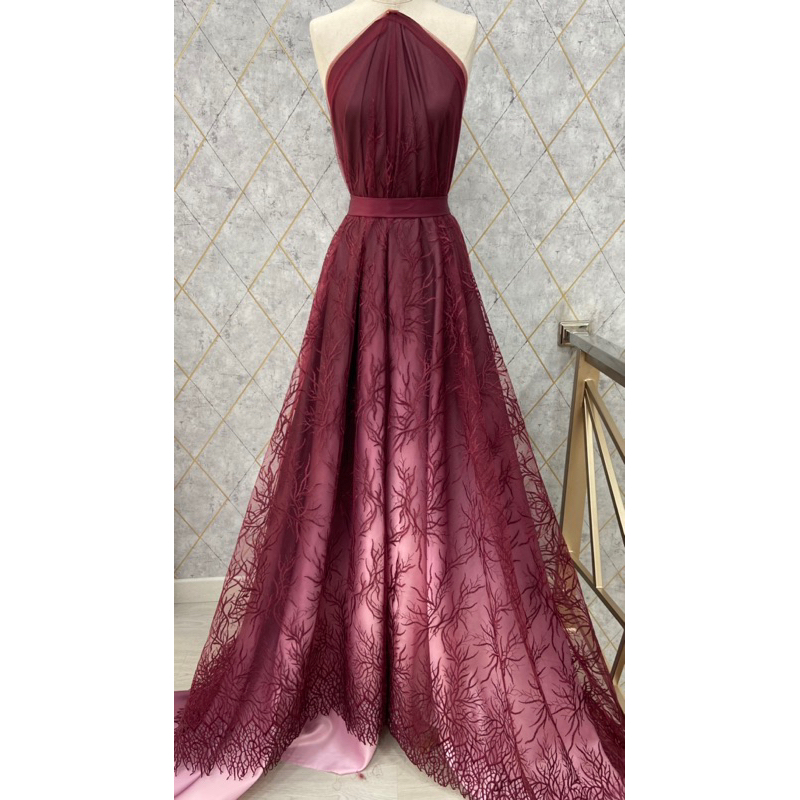 tulle brokat motip akar menjalar, tulle brokat premium