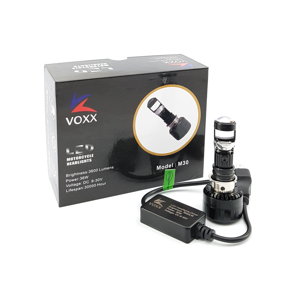 VOXX Lampu LED Mini Projie Motor H4 H6 H7 LED M30 36W Hi-Lo