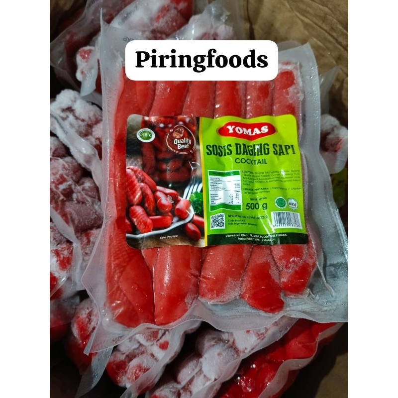 

Yomas Sosis Sapi Cocktail 500gram | Yomas Sosis Sapi Cocktail merah 500gram