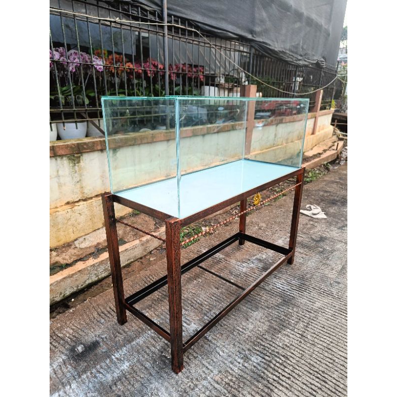 Aquarium kaca 100x40x40 & Rak nya