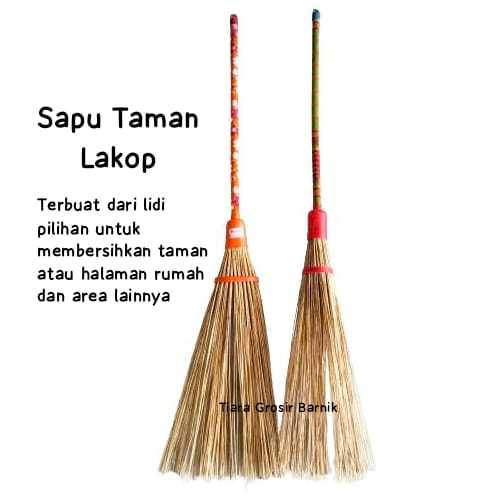SAPU TAMAN LAKOP/SAPU TAMAN LIDI/SAPU GAGANG LIDI KUAT/SAPU TAMAN GAGANG KAYU/SAPU HALAMAN/SAPU LIDI