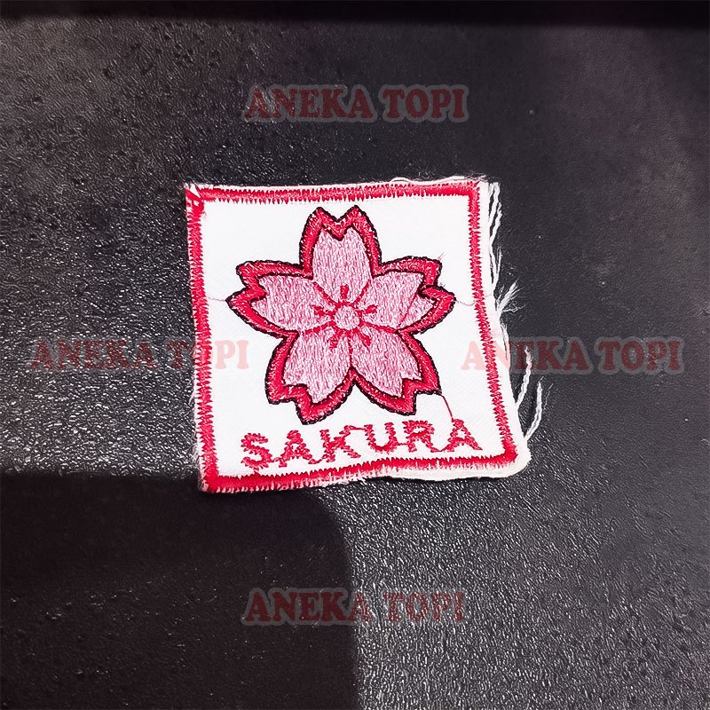 Bordir Regu Bunga Sakura Pramuka Tanda Regu Pramuka Bunga Sakura - Aneka Topi