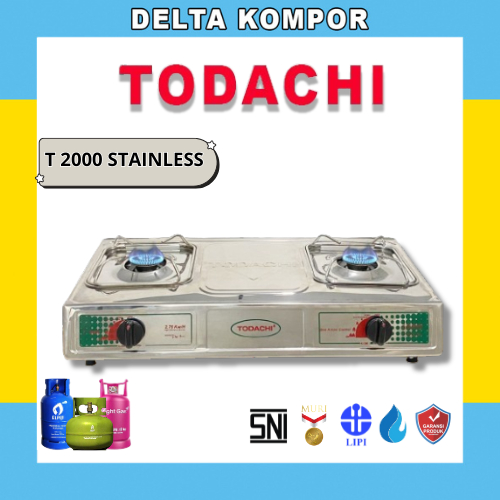 Delta Kompor Todachi Kompor Gas Stainless 2 Tungku 70 cm T-2000 SS