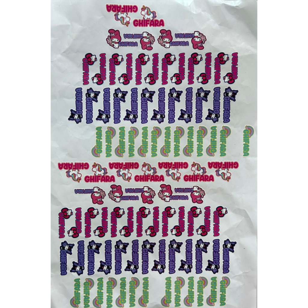 Sticker Label Nama Anti Air 5 Motif Untuk Anak TK SD SMP