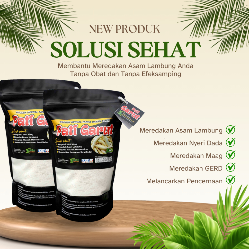

Pati Terbaik untuk Kesehatan Anda Murni dari umbi Garut kaya nutrisi terapi kesehatan