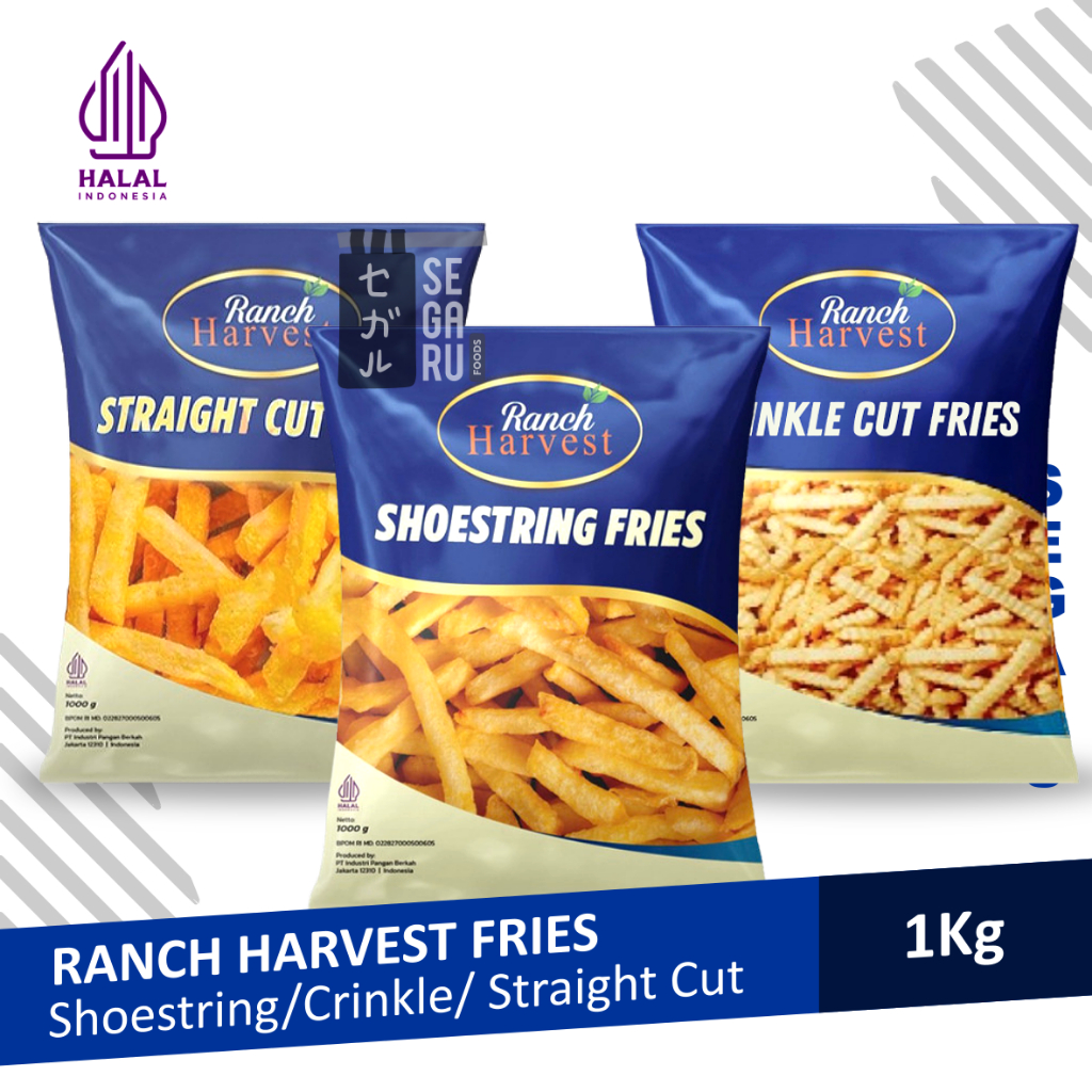 

RANCH HARVEST Kentang Goreng French Fries Shoestring / Crinkle / Straight Cut 1Kg