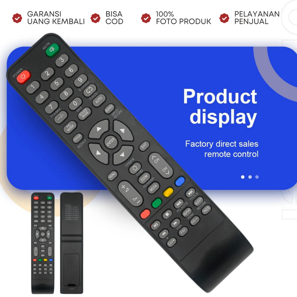 REMOTE REMOT TV COOCAA HITAM PANJANG 32 INCH PANJANG