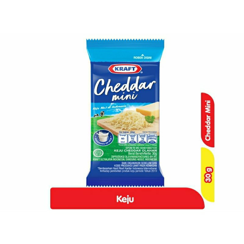 

Keju Kraft Cheddar 30 Gram