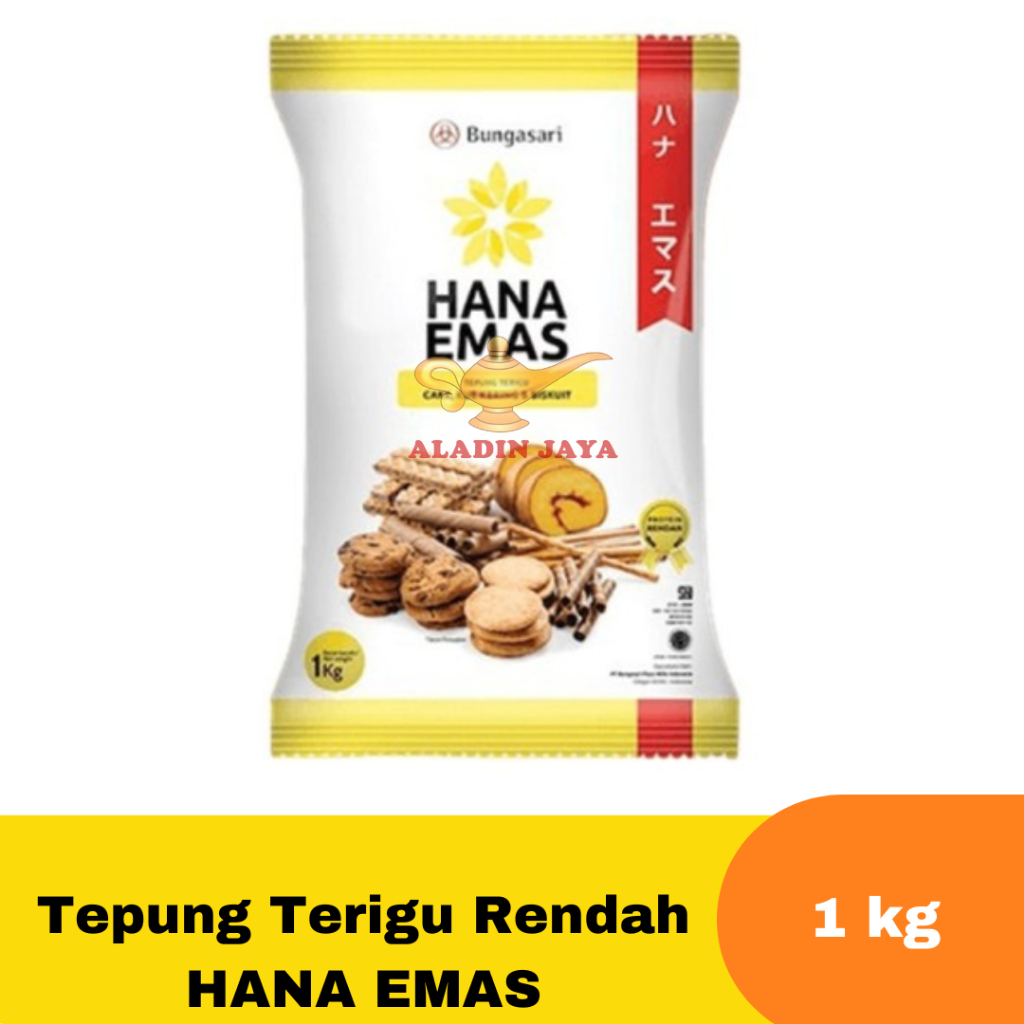 

Tepung Terigu Rendah HANA EMAS 1 kg