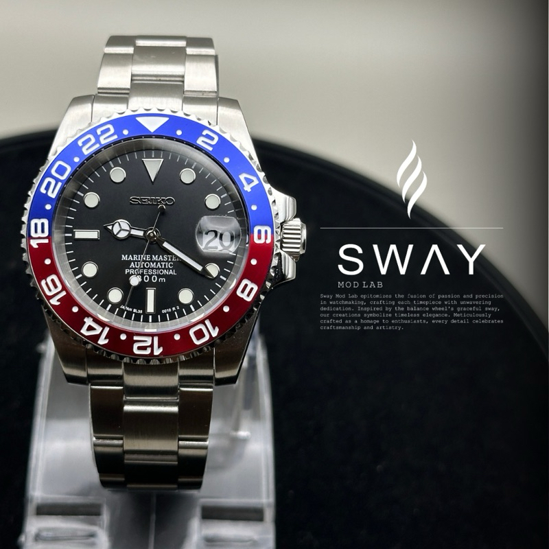 Seiko Submariner Mod Pepsi Bezel NH35 Automatic Sapphire 40mm