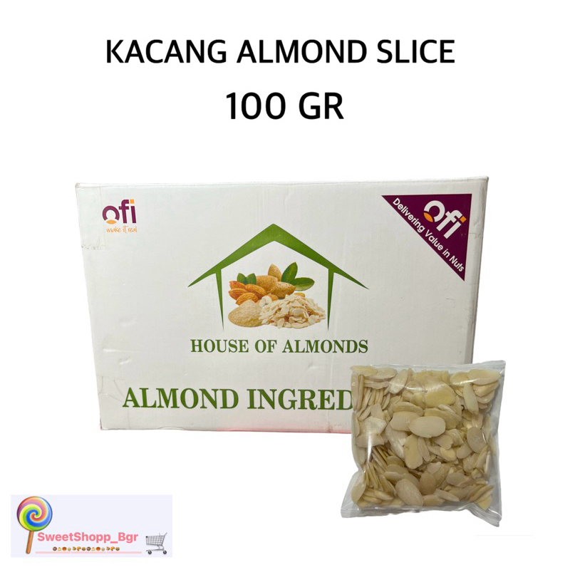 

KACANG ALMOND SLICE 100 GR (REPACK) | KACANG ALMOND