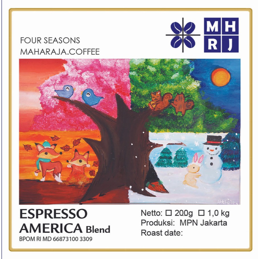 

Maharaja Kopi Espresso America full Arabika house Blend - 1kg by Maharaja Coffee