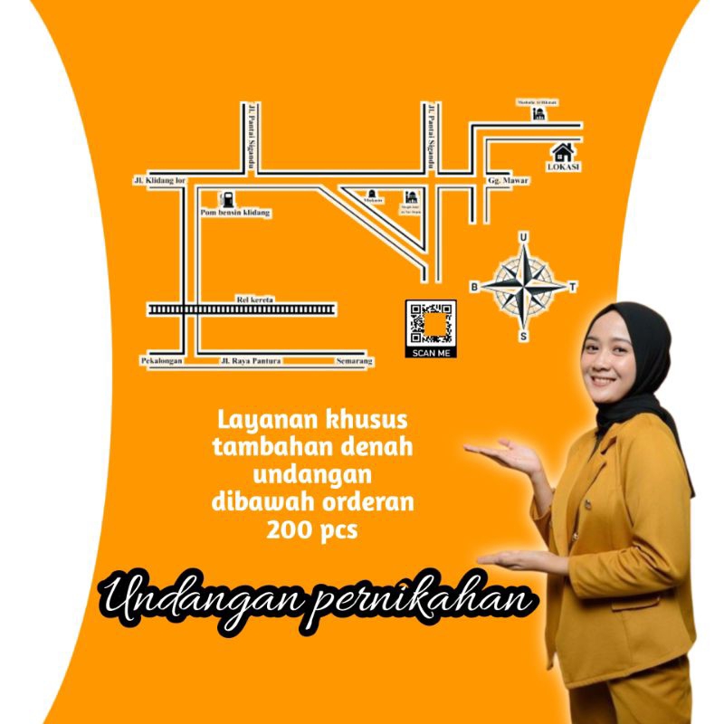 undangan pernikahan denah lokasi