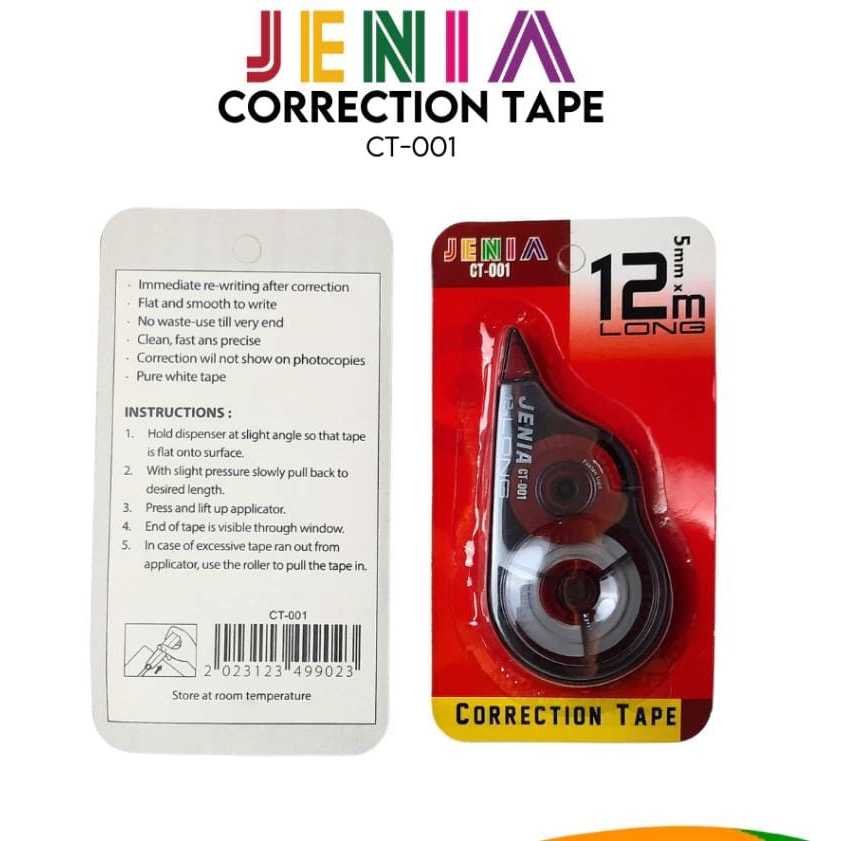 

Tipex Kertas Correction Tape Pita Koreksi Joyko CT-522 (12 meter x 5 mm)