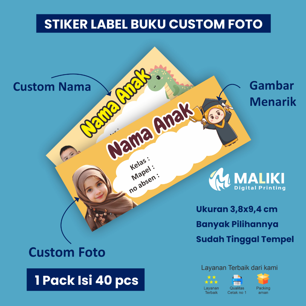 

Stiker Label Buku Custom Foto