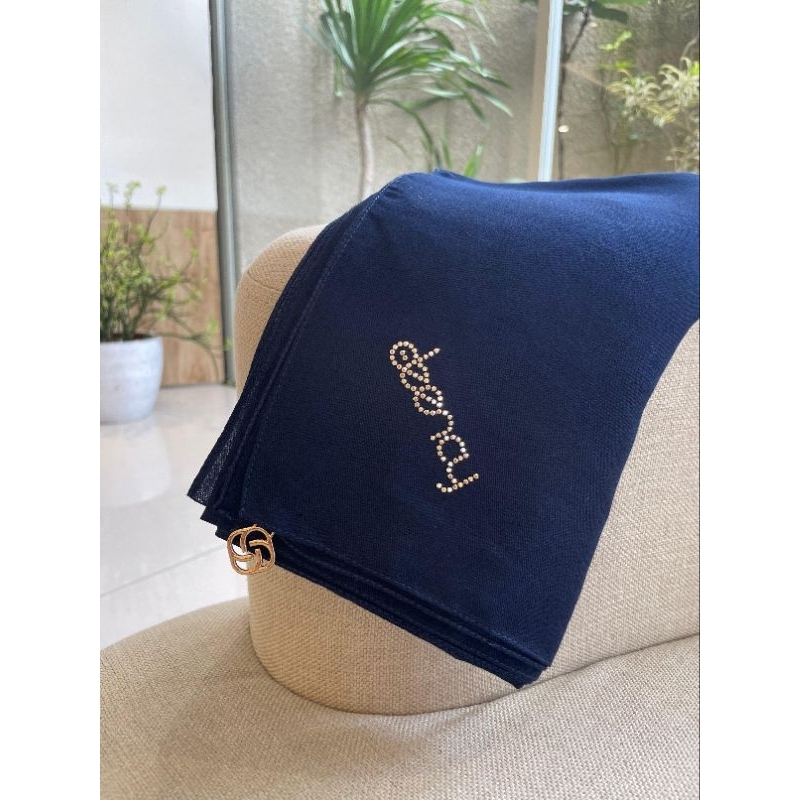 Hijab Deenay Liza MATTE Navy with New Logo