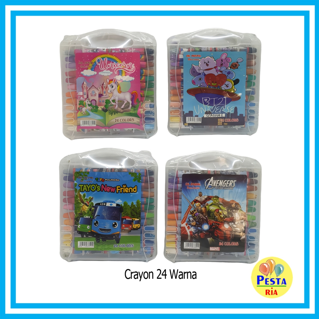 

Murah!! Crayon 24 Warna, krayon oil pastel, crayon menggambar anak, crayon mewarnai