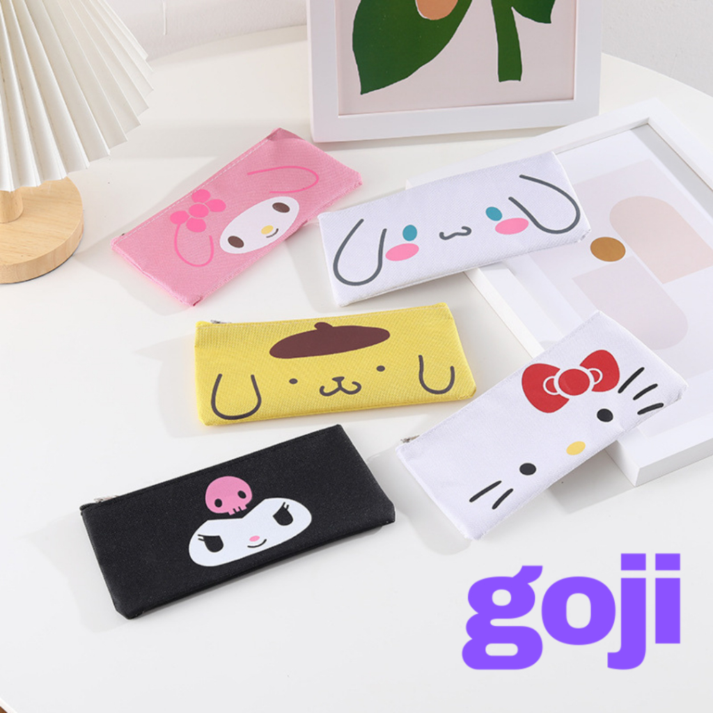 

GOJI Tempat Tepak Kotak Pensil Sanrio Pouch Alat Tulis Make Up My Melody Cinnamorol Pompompurin Pochacco Hello Kitty