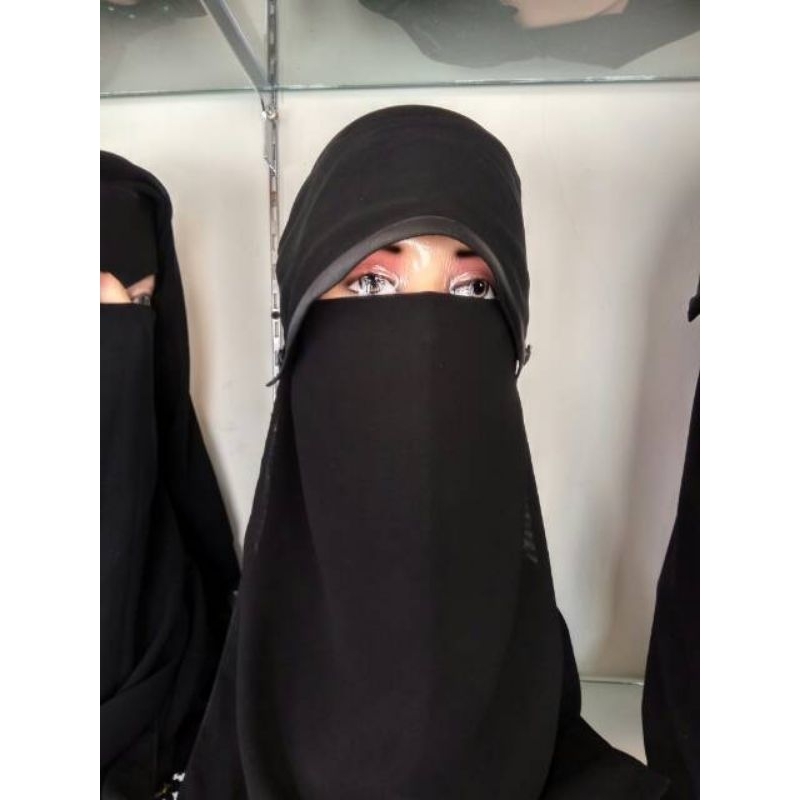 cadar milaya poni list kancing niqab tali poni cadar tali termurah