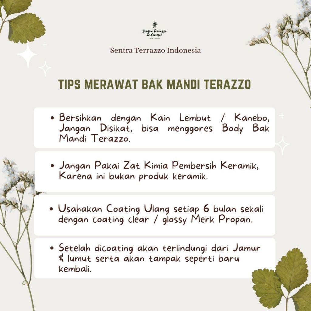 Bak Kamar Mandi Minimalis / Bak Mandi Bali / Bak Mandi Modern Unik / Bak Mandi Terazzo / Oval STI