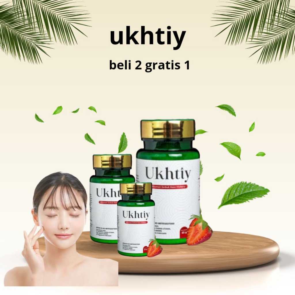 Beli 2 Gratis 1!!!! Ukhtiy Collagen Original - Collagen Mencerahkan & Melembabkan Kulit - Memudarkan