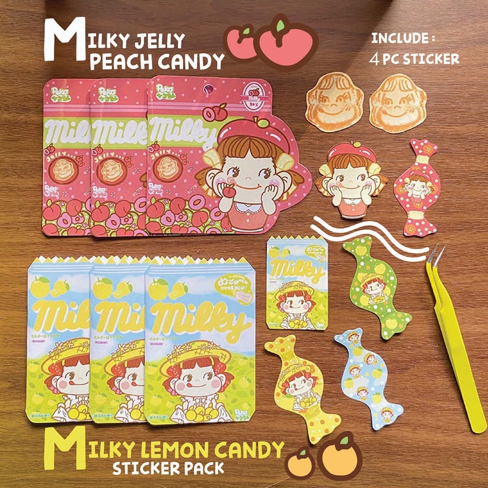 

Milky Jelly & lemon flavor sticker pack - food sticker