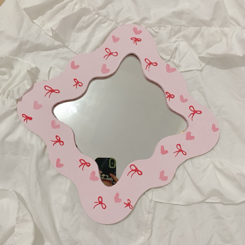 kaca dinding standing mirror cermin aesthetic custom kaca bts cusstom bts hampers kado seventeen arm