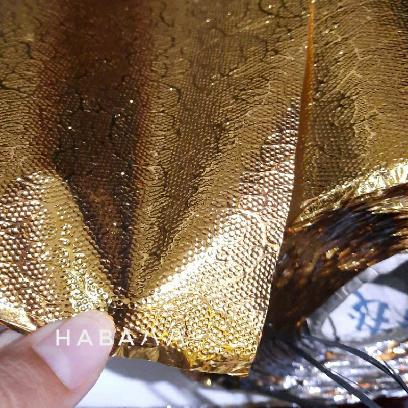 

H7Y Kertas plasmen metallic gold silver super tahan air - bahan semacam kain emas perak batik untuk