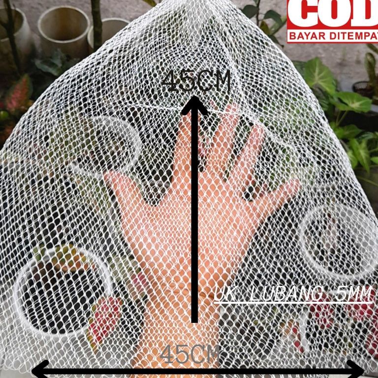 KODE Y66C Jaring Seser Serokan Ikan Udang bahan Senar Anyaman tangan lubang 5mm