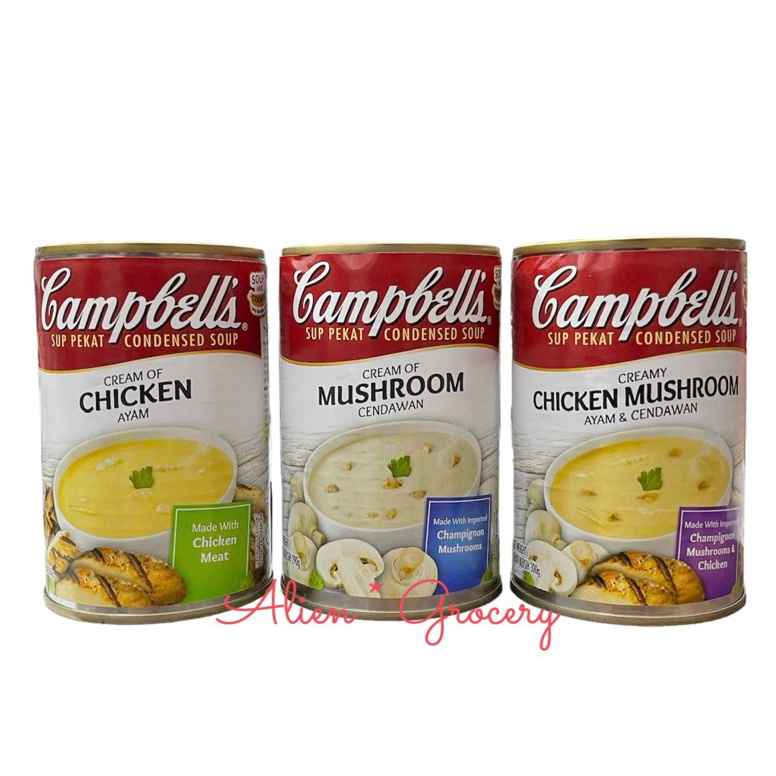 

Makin murah PROMO Campbell Campbells Condensed Soup Cream Chicken Mushroom 3gr