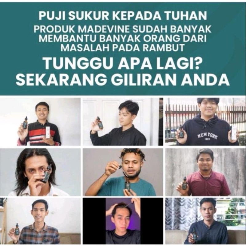 MADEVINE Hair Oil dan Shampoo Paket Perawatan Rambut Rontok dan Penumbuh