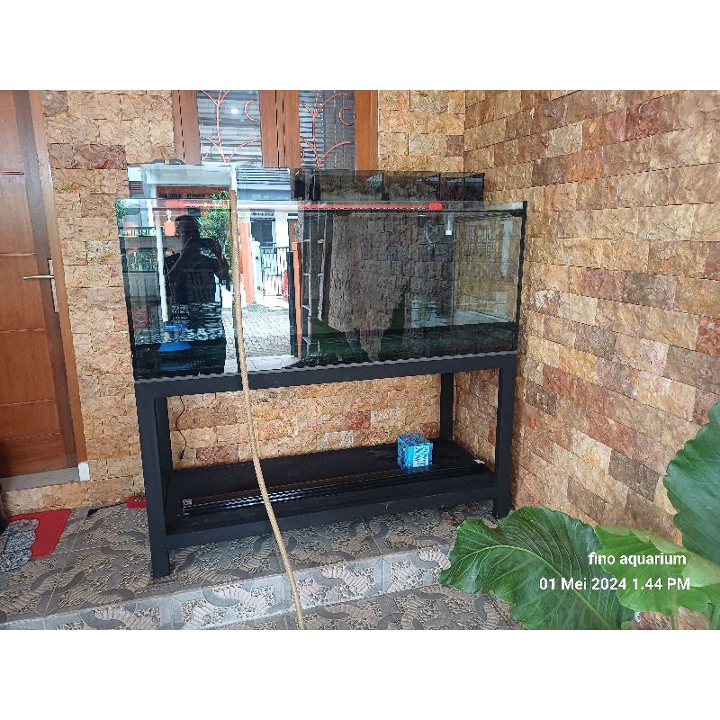 aquarium kaca 150x50x50 full set