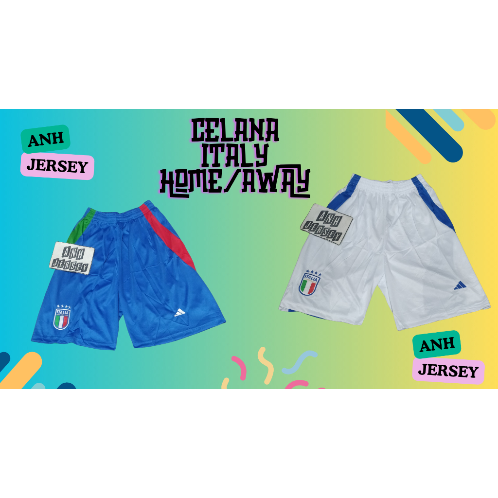 (CELANA) JERSEY BAJU BOLA (ITALY) ITALI ITALIA HOME AWAY PIALA EROPA