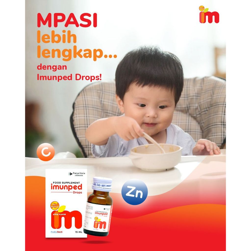 Imunped Drops 15mL Vitamin Bayi Zinc Vitamin C Bayi Zinc Bayi Vitamin Anak