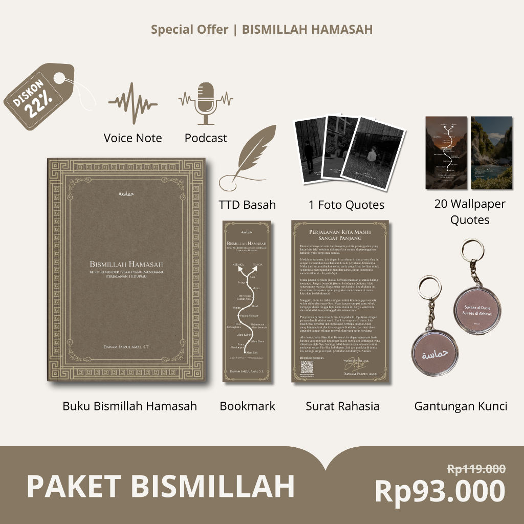 ORIGINAL - Buku BISMILLAH HAMASAH - Dawam Faizul Amal | Paket Bismillah (PO BATCH 5)