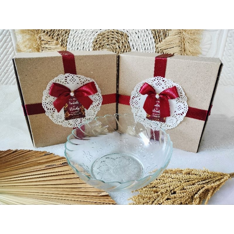 SOUVENIR MANGKOK KACA BUNGA BESAR