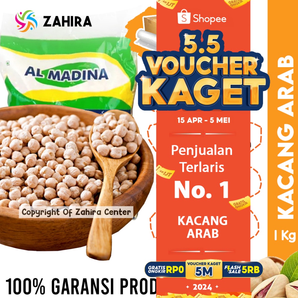 

Pesan aja KACANG ARAB CHICKPEAS 1KG Premium Matang Souvenir Haji Umroh Mood Booster MPASI Almond Mede Panggang