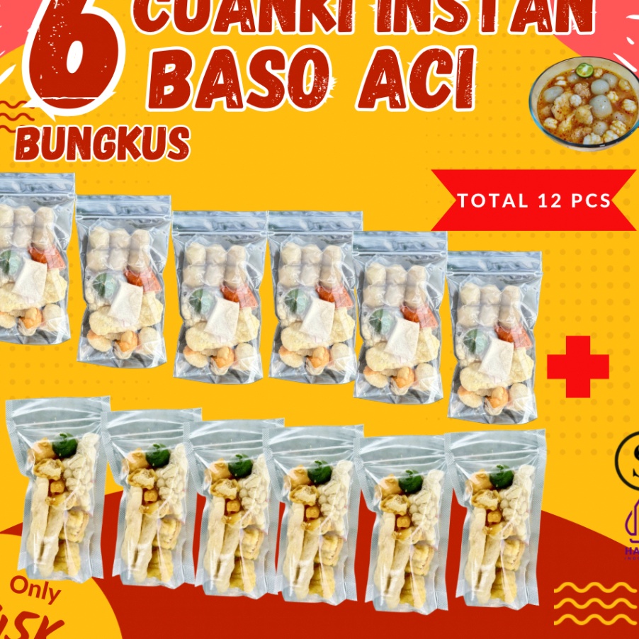 

COD PAKET BUNDLING BASO ACI 6 PCS MIX CUANKI INSTAN 6 PCS