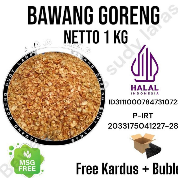 

Kejutan disini BAWANG goreng ASLI Brebessumenep 1 Kg renyah