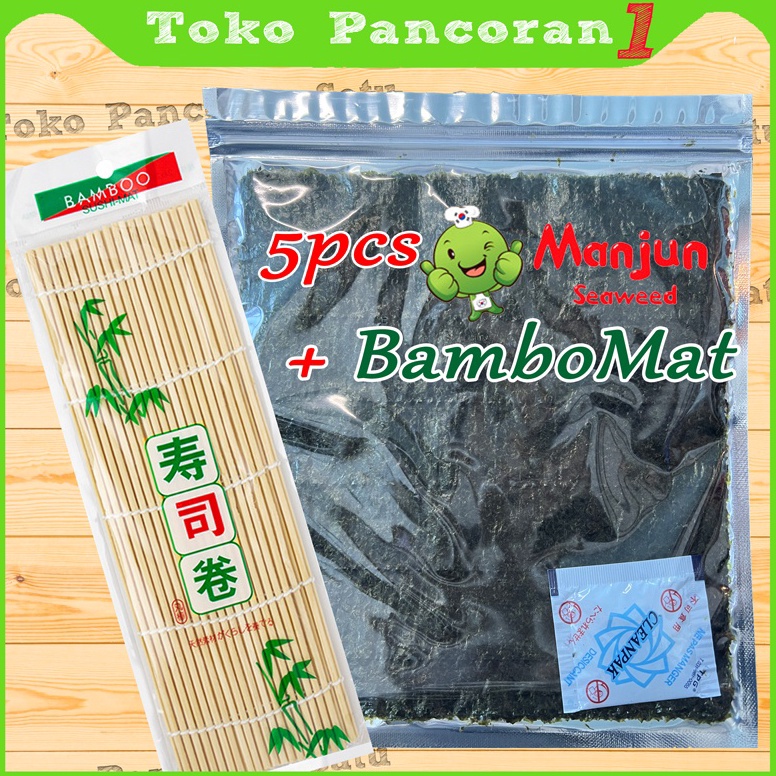 

Segera belanja MANJUN Nori Sushi Halal 5 lembar Yakinori Import Kimbab Gimbab Lembar Rumput LautBamboo mat