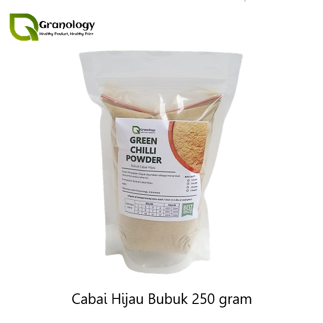 

Cabai Hijau Bubuk / Cabe Ijo / Green Chili Powder (250 gram) by Granology