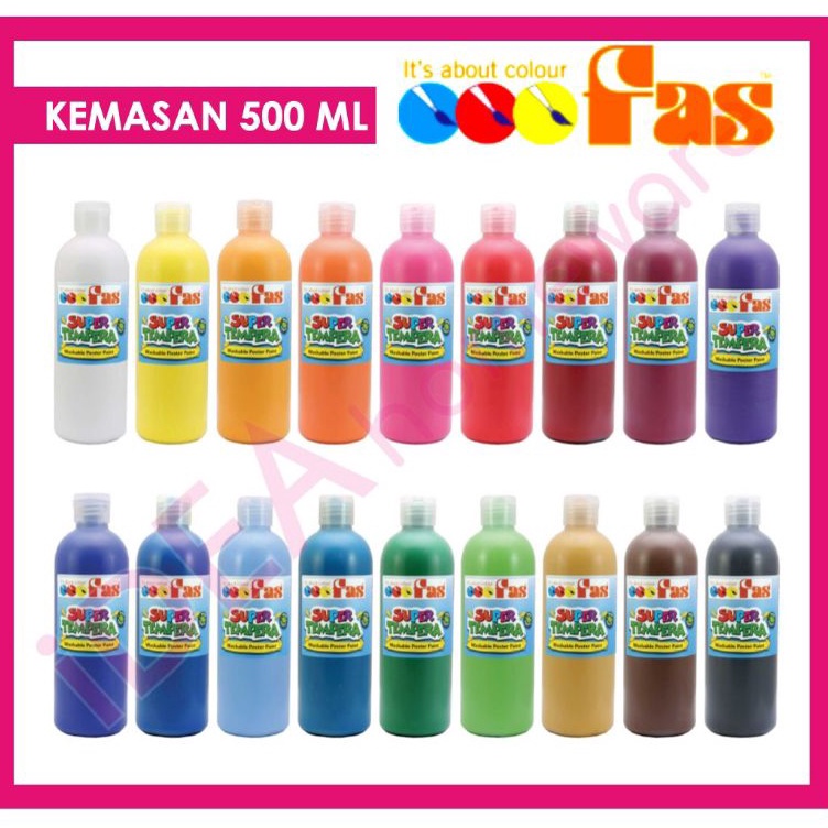 

Grosir Terkini Fas Super Tempera 5 ml Cat Air Poster Finger Paint Washable Impor