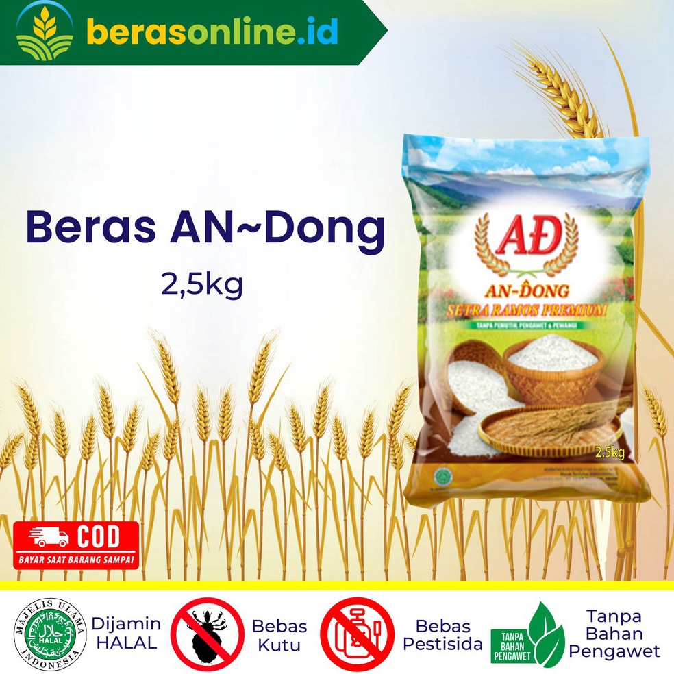 

Termurah Beras Online Beras premium merk ANDONG 25Kg