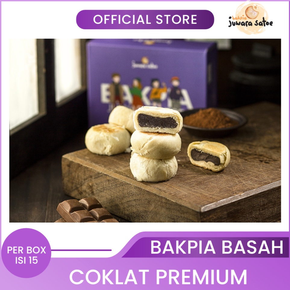 

Terkini Grosir BAKPIA JUWARA SATOE Isi 15 Bakpia Basah Coklat Oleh Oleh Khas Jogja