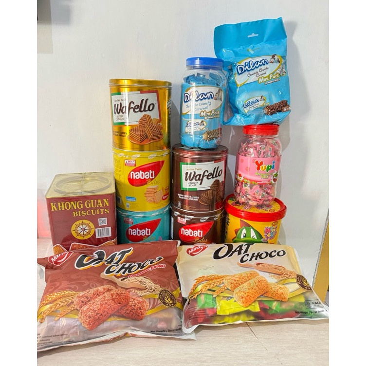

Dipesan ya LEBARAN TOPLES NABATI WAFELLO INACO JELLY TIMBA TOPLES KALENG