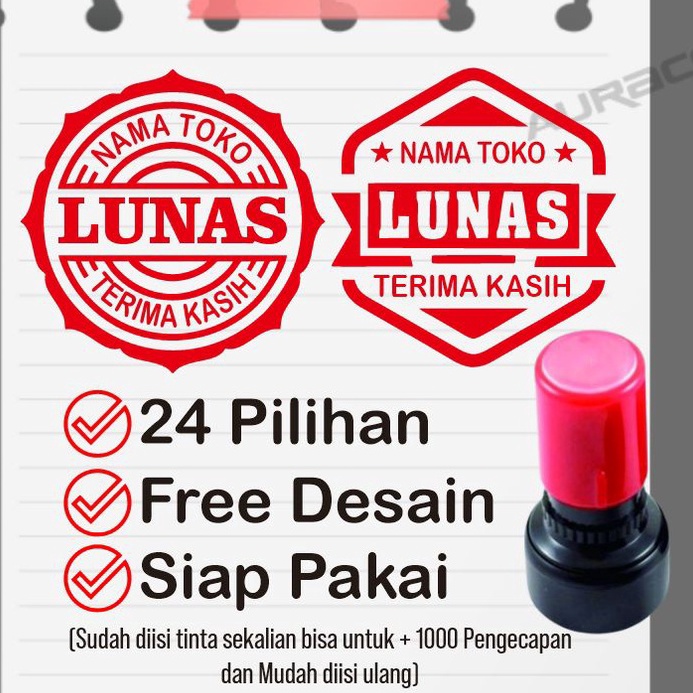 Hemat Menarik  COD Stempel lunas Stempel Toko Cap lunas Stempel lunas bulat Stempel lunas Persegi  S