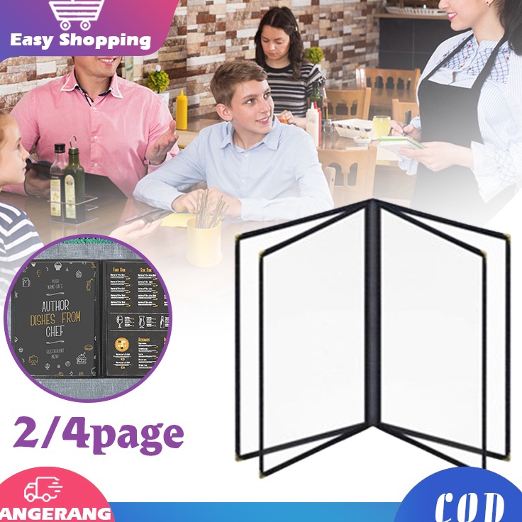 

Big Order A4 Buku Menu Restoran Kulit Cover Menu Cover Pelindung Menu Sampul Buku RestoHitam