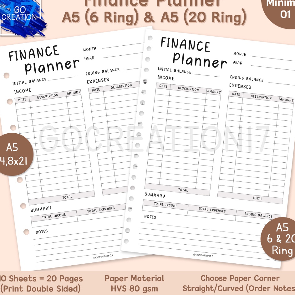 

Pabrik Resmi Buku Planner Kertas Binder Finance Plan Simple Minimalis A5 ring 2 dan A5 ring 6