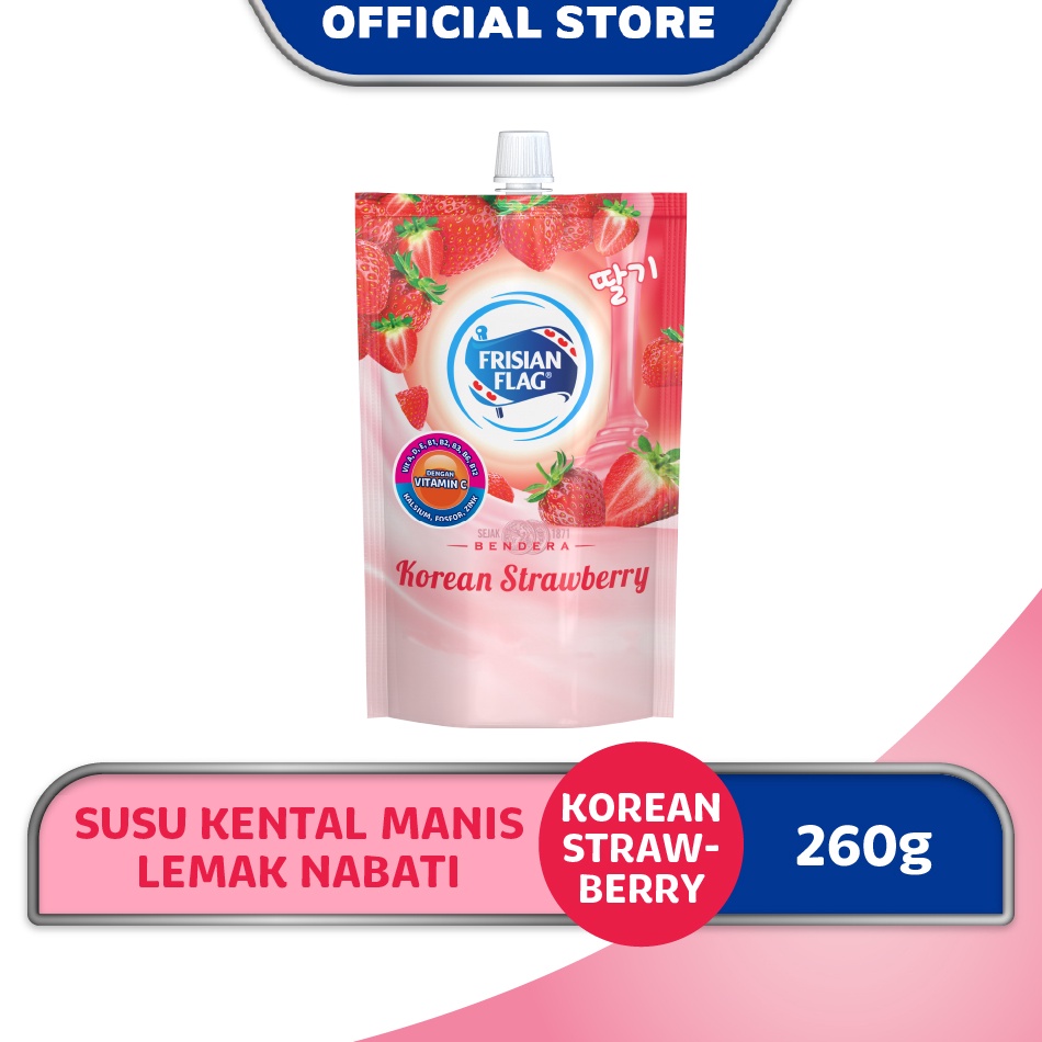 

Kepuasan Belanja Frisian Flag Bendera Kental Manis Korean Strawberry Pouch 26g