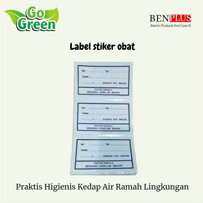 

label stiker obat